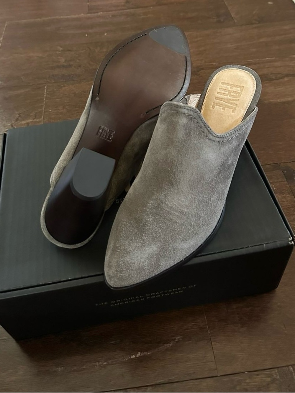 Frye Reed Mule size 8.5 Gray Brand new - Picture 4 of 9
